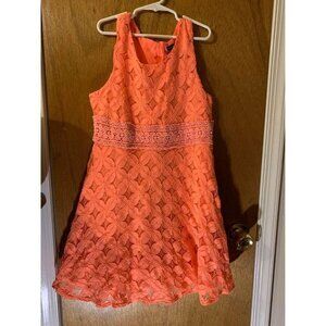 Sequin Hearts Party Dress Orange Size 16 Girls